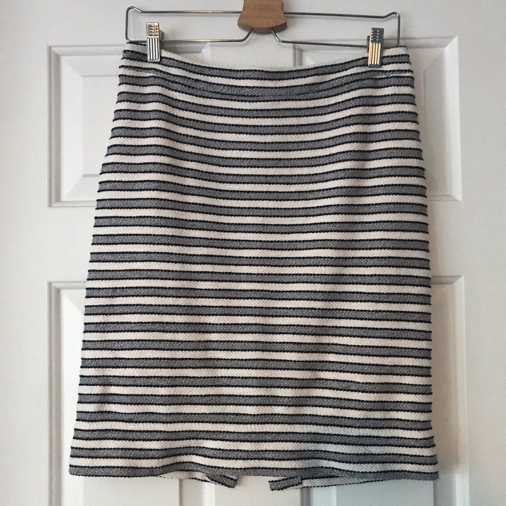 Striped J. Crew Pencil Skirt
